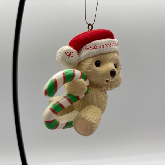 Hallmark Keepsake Ornament Dated 1990 Baby’s First Christmas Handcrafted - Picture 8 of 12